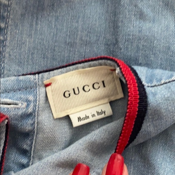 GUCCI kids strawberry engraved sleeveless dress - Picture 3 of 4